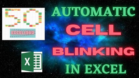how to blink color in excel cell with a formula