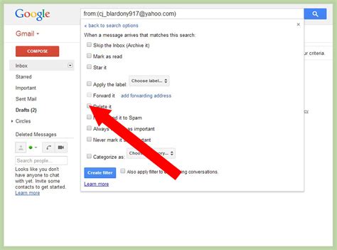how to block facebook messages in gmail