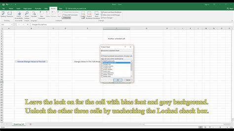 how to block input in excel cells