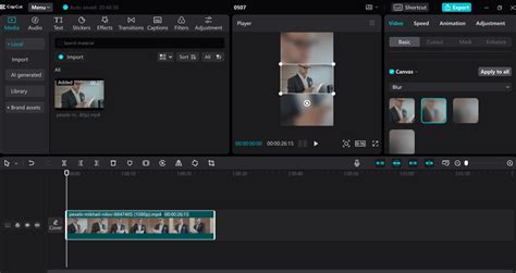 how to blur image on capcut pc