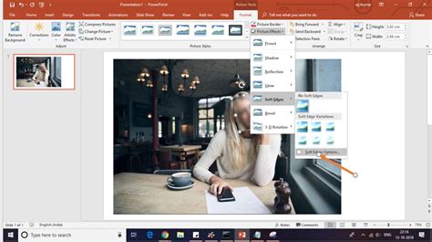 how to blur part of an image on powerpoint