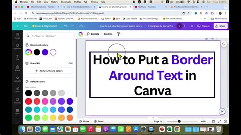 how to border a text in canva
