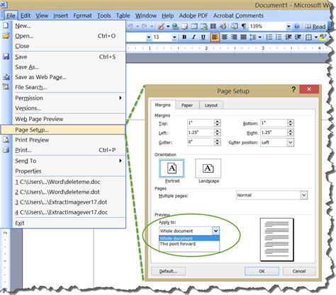how to break footer sections in word