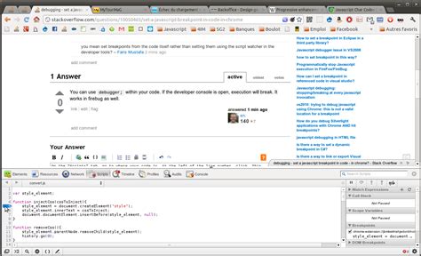 how to breakpoint javascript in chrome