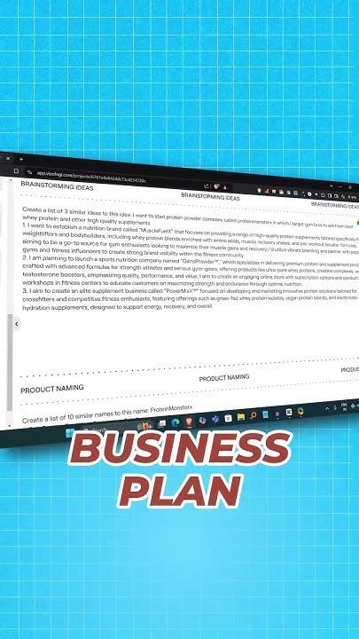 how to build a business plan using ai