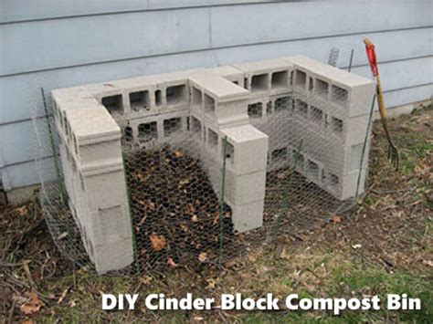 how to build a compost bin with cinder blocks