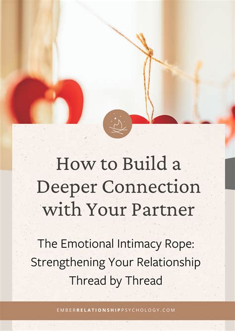 how to build a deeper connection in a relationship