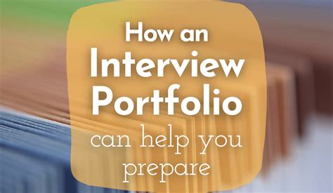 how to build a portfolio for an interview
