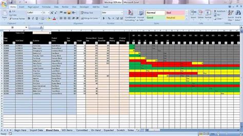 how to build a production schedule in excel