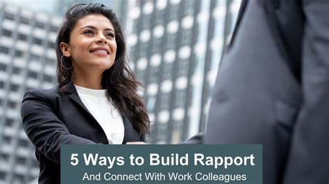 how to build a rapport with colleagues