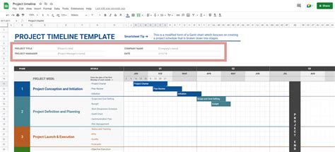 how to build a timeline in google sheets