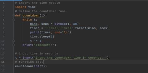 how to build a timer in python