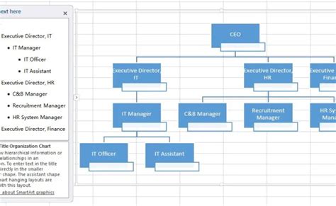 how to build organizational chart in excel