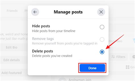 how to bulk delete facebook page posts