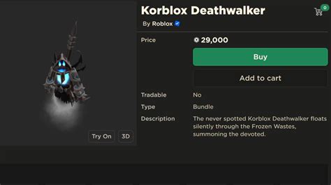 how to buy korblox on roblox