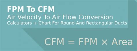 how to calculate air flow rate in cfm