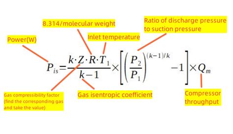how to calculate compressor power
