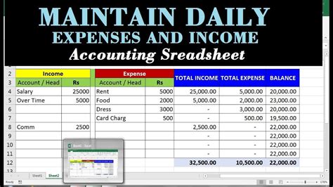 how to calculate daily expenses in excel