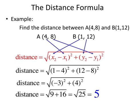 how to calculate distance formula
