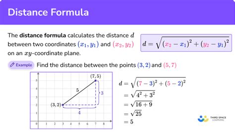 how to calculate distance formula in maths
