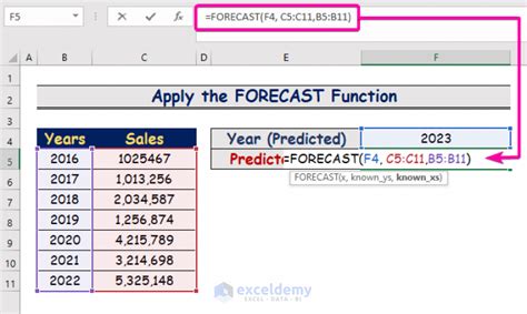 how to calculate expected sales in excel