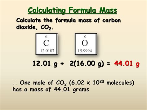how to calculate formula mass in chemistry
