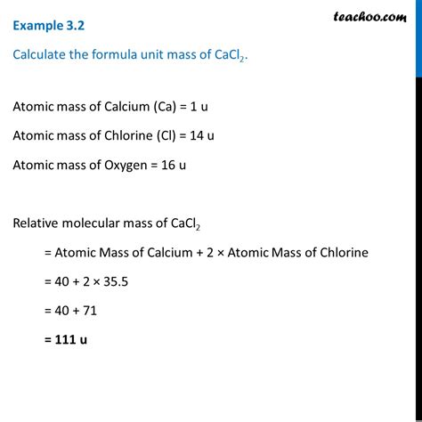 how to calculate formula mass of cacl2