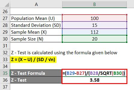how to calculate hypothesis testing statistics in excel