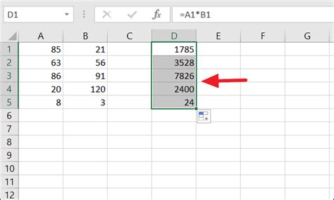 how to calculate in excel multiply