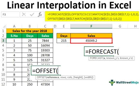 how to calculate interpolation in excel