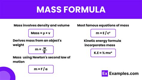 how to calculate mass in physics