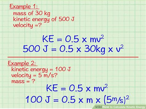 how to calculate mass in physics kinetic energy