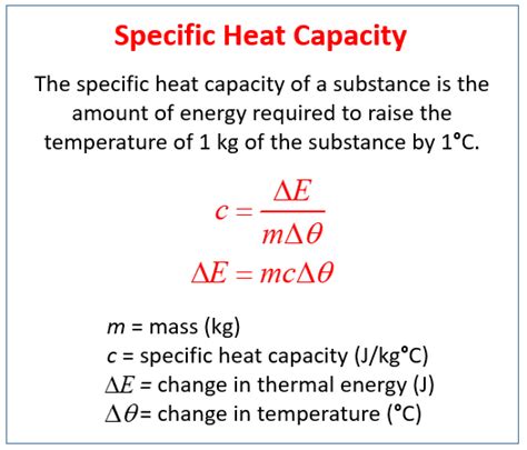 how to calculate mass in physics specific heat capacity