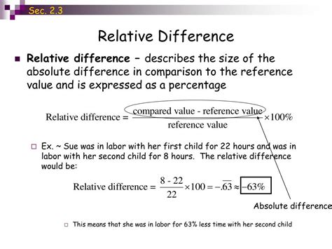 how to calculate mean absolute relative difference