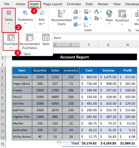how to calculate mis report in excel