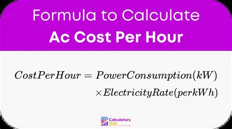 how to calculate per hour unit consumption of ac