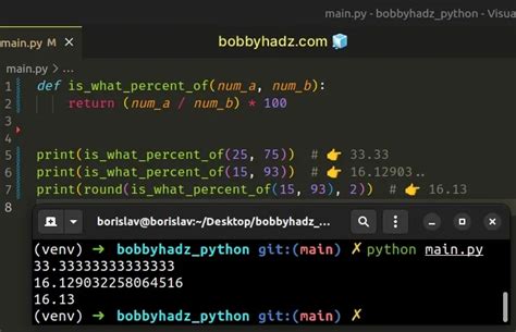 how to calculate percentage in python