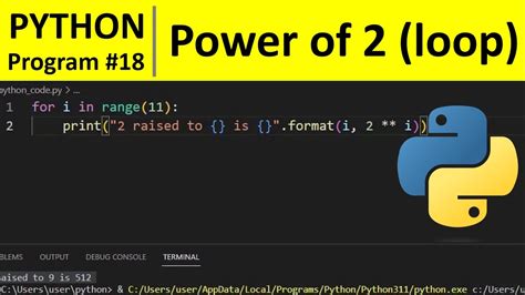 how to calculate power of 2 in python