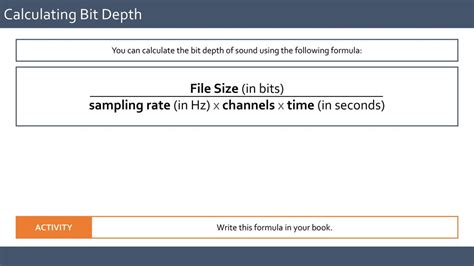 how to calculate the bit depth of an image