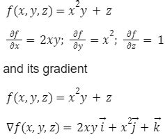 how to calculate the gradient of a vector