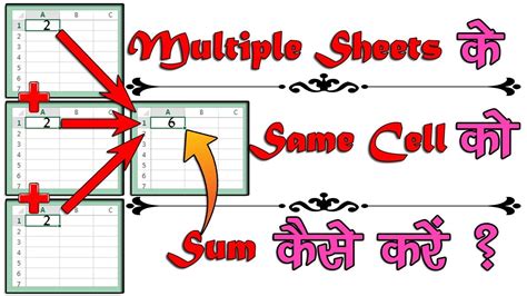 how to calculate the same cell in multiple sheets