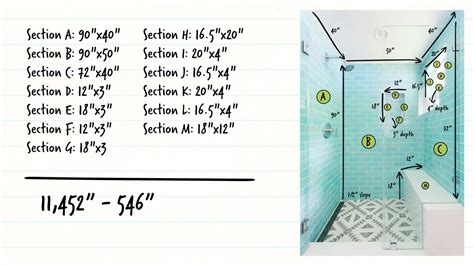 how to calculate tiles for bathroom