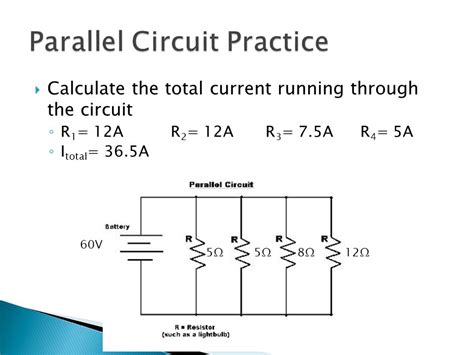 how to calculate total amperage in a parallel circuit