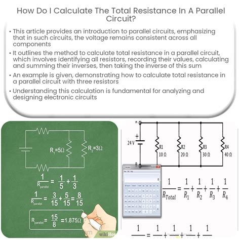 how to calculate total resistance in a parallel circuit example