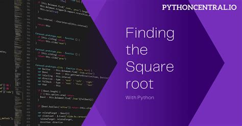 how to calculate under root in python