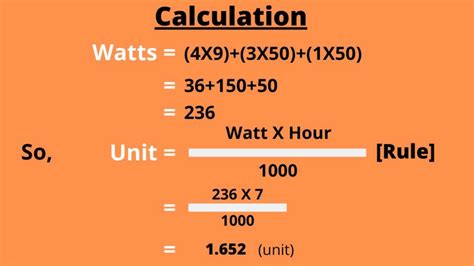 how to calculate unit consumption