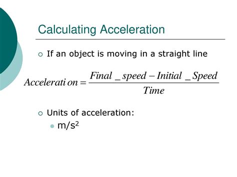 how to calculate unit of acceleration