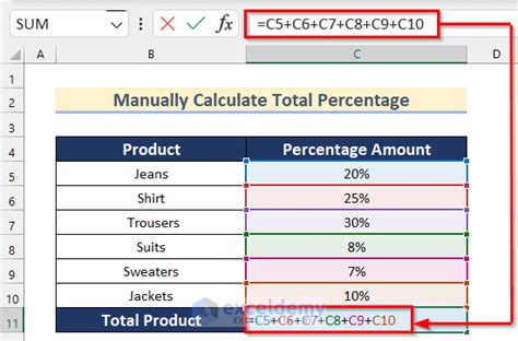 how to calculate value from percentage in excel