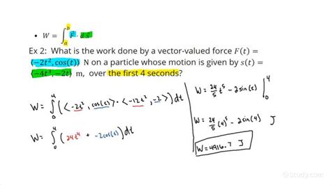 how to calculate work done by a vector field