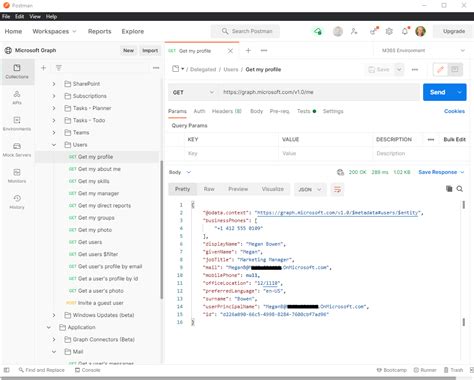 how to call microsoft graph api in postman